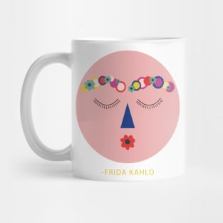 Viva la vida Frida kahlo funny portrait colorful flowers Mug